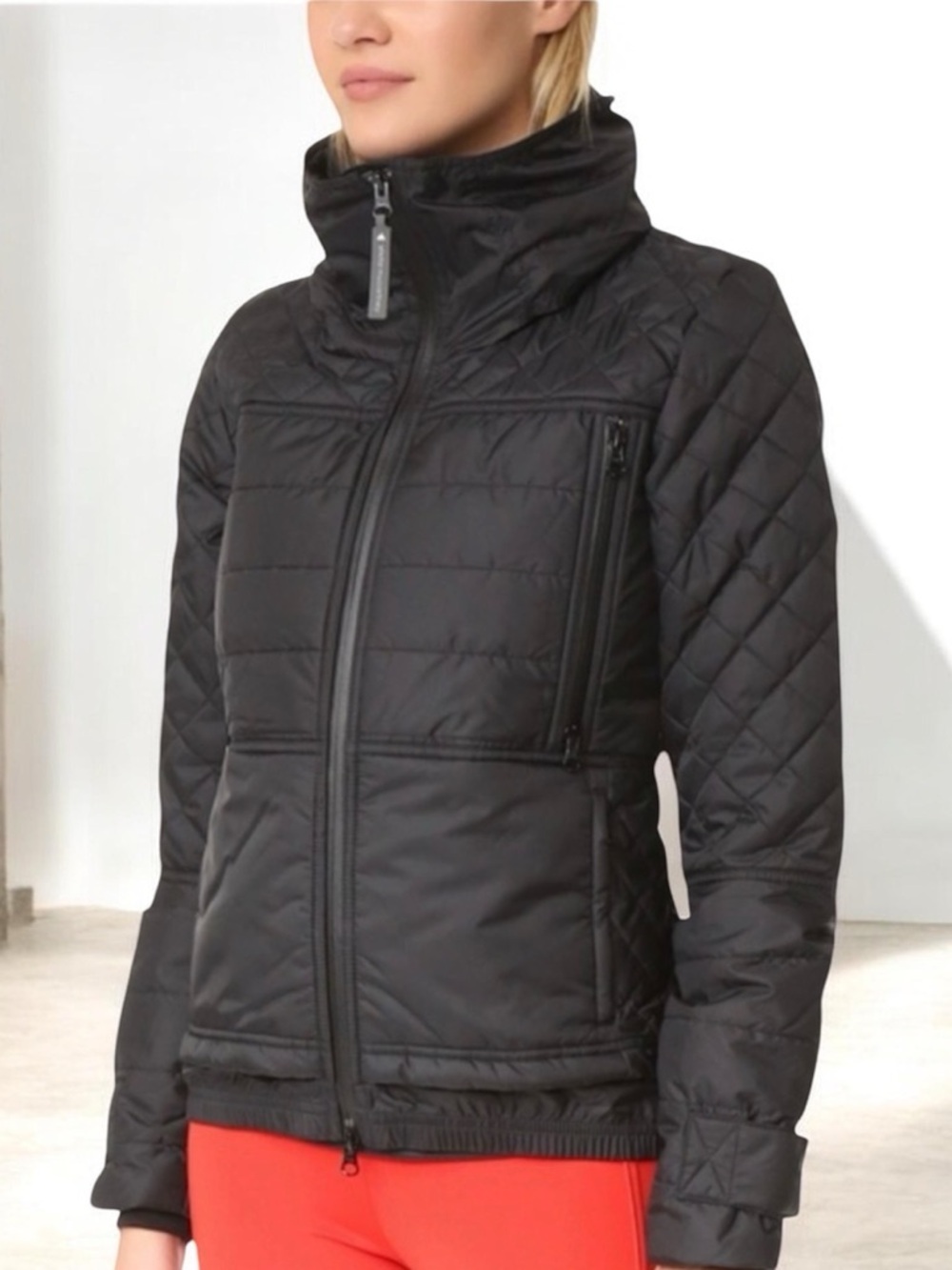 STELLA MCCARTNEY x ADIDAS Black Puffer Quilted Sport Jacket | Elevated & Sporty